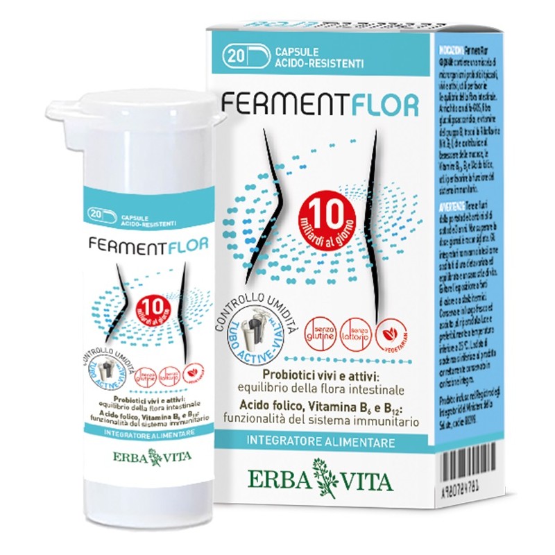 Erba Vita Group Fermentflor 20 Capsule - Integratori di fermenti lattici - 980784781 - Erba Vita - € 11,54