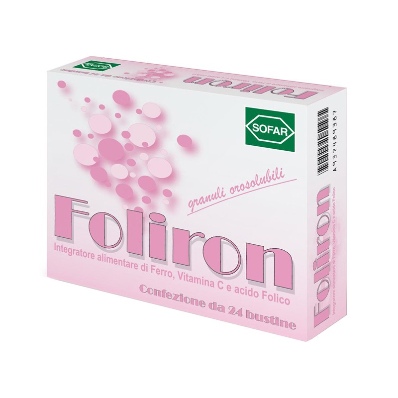 Sofar Foliron 24 Bustine - Integratori prenatali e postnatali - 937489387 - Sofar - € 10,72