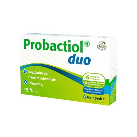 Probactiol Duo Integratore di Probiotici 15 Capsule - Integratori di fermenti lattici - 976997763 - Metagenics - € 11,58