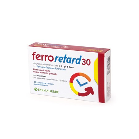 Farmaderbe Ferro Retard 30 Compresse Farmaderbe - 1 Farmaderbe Ferro Retard 30 Compresse Farmaderbe - 1