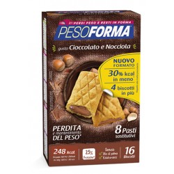 Nutrition & Sante' Italia Pesoforma Biscotto Cioccolato Nocciola 16 Pezzi 33 G - Rimedi vari - 943367983 - Pesoforma - € 13,69
