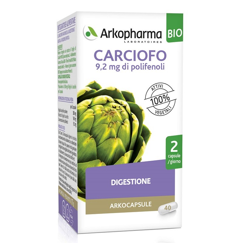 Arkofarm Arko Capsule Carciofo Bio 40 Capsule - Integratori per apparato digerente - 978592261 - Arkofarm - € 10,11