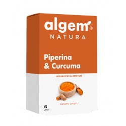 Algem Natura Piperina & Curcuma 45 Capsule - Integratori per dimagrire ed accelerare metabolismo - 971275122 - Algem Natura -...