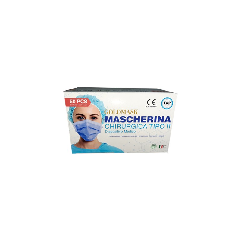 Mascherina Chirurgica Goldmask Tipo Ii 10 pezzi - Altri ausili sanitari - 981000526 - Gold - € 3,68