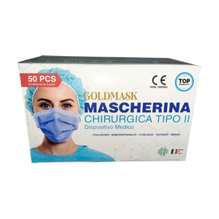Mascherina Chirurgica Goldmask Tipo Ii 10 pezzi - Altri ausili sanitari - 981000526 - Gold - € 3,61