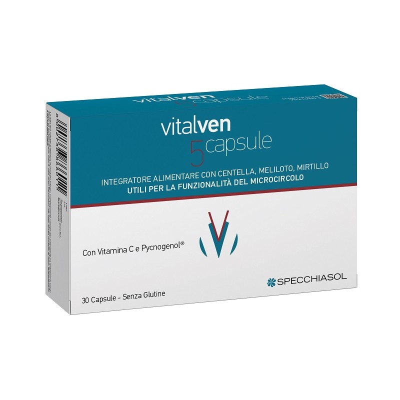 Specchiasol Vitalven5 30 Capsule - Circolazione e pressione sanguigna - 924055496 - Specchiasol - € 10,48