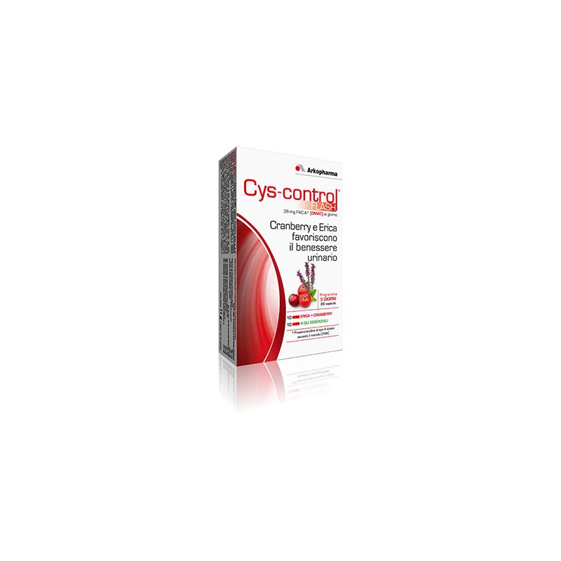 Arkofarm Cys Control Flash 20 Capsule - Integratori per cistite - 970516391 - Arkofarm - € 10,07
