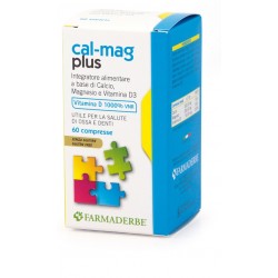 Farmaderbe Cal Mag Plus 60 Compresse - Vitamine e sali minerali - 902297581 - Farmaderbe - € 9,90