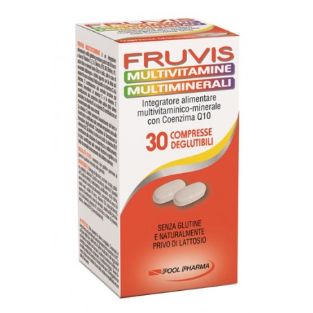 Pool Pharma Fruvis Multivitaminico 30 Compresse Rivestite - Vitamine e sali minerali - 943186270 - Pool Pharma - € 11,56