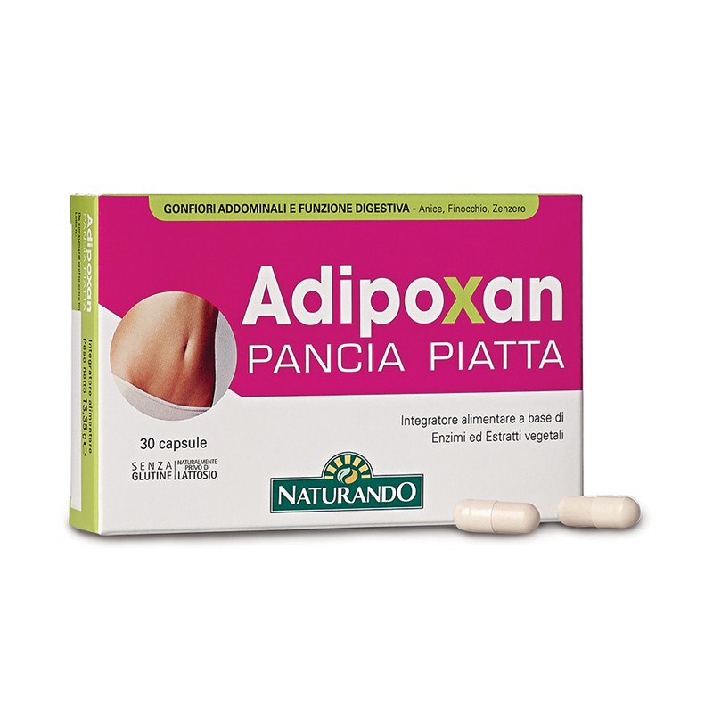 Naturando Adipoxan Pancia Piatta 30 Capsule - Integratori per dimagrire ed accelerare metabolismo - 935624977 - Naturando - €...