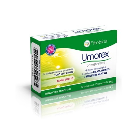 Fitobios Umorex 30 Compresse - Integratori per umore, anti stress e sonno - 970701203 - Fitobios - € 10,82