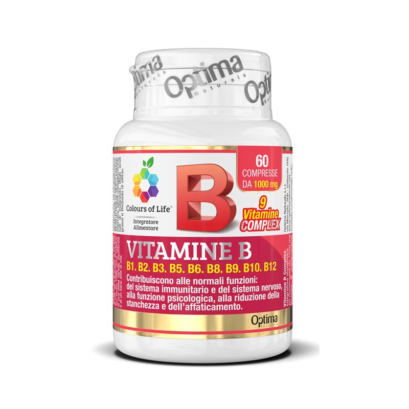 Optima Naturals Colours Of Life Vitamine B Complex 60 Compresse 1000 Mg - Vitamine e sali minerali - 925654321 - Optima Natur...