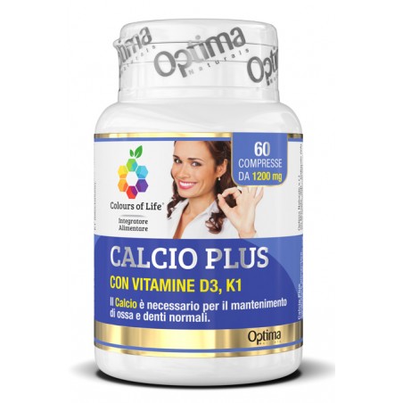 Optima Naturals Colours Of Life Calcio Plus 60 Compresse 1200 Mg - Vitamine e sali minerali - 925386486 - Optima Naturals - €...