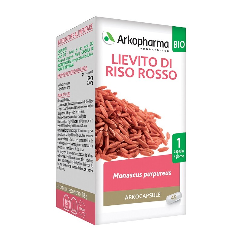 Arkofarm Arko Capsule Lievito Riso Rosso 45 Capsule - Integratori per il cuore e colesterolo - 922390810 - Arkofarm - € 12,80