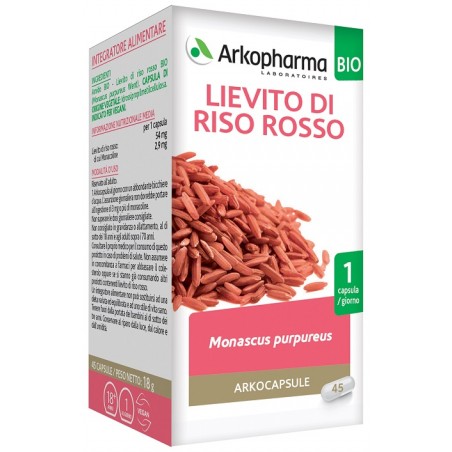 Arkofarm Arko Capsule Lievito Riso Rosso 45 Capsule - Integratori per il cuore e colesterolo - 922390810 - Arkofarm - € 12,80