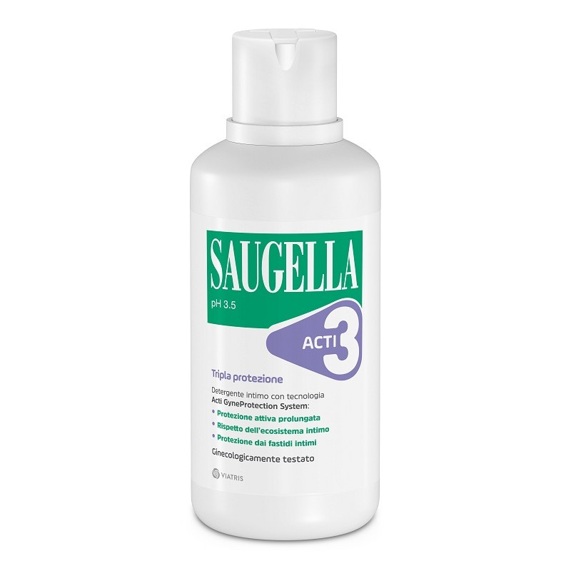 Meda Pharma Saugella Acti3 Tripla Protezione Detergente Intimo 500 Ml - Detergenti intimi - 944854874 - Saugella - € 15,06
