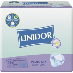 Fater Pannolone Linidor A Cintura Maxi Misura Media 15 Pezzi - Prodotti per incontinenza - 930960760 - Fater - € 12,93