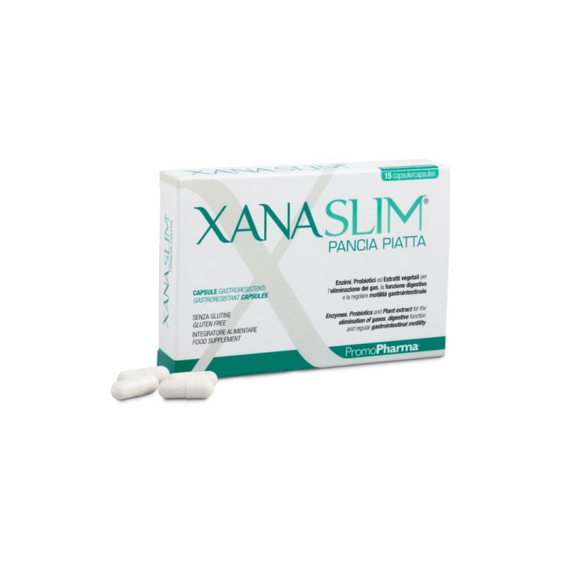Promopharma Xanaslim Pancia Piatta 15 Capsule Gastroresistenti - Integratori per dimagrire ed accelerare metabolismo - 978575...