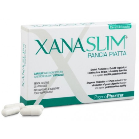 Promopharma Xanaslim Pancia Piatta 15 Capsule Gastroresistenti - Integratori per dimagrire ed accelerare metabolismo - 978575...