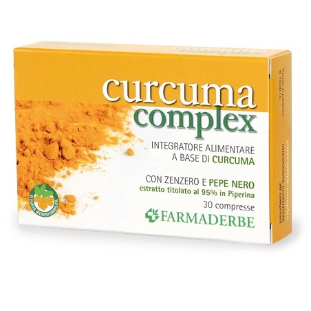 Curcuma Complex per Funzione Digestiva 30 Compresse Farmaderbe - 1 Curcuma Complex per Funzione Digestiva 30 Compresse Farmaderbe - 1