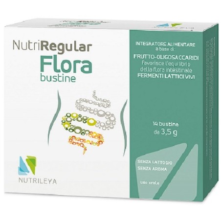 Nutrileya Nutriregular Flora 14 Bustine - Integratori di fermenti lattici - 935524052 - Nutrileya - € 11,13