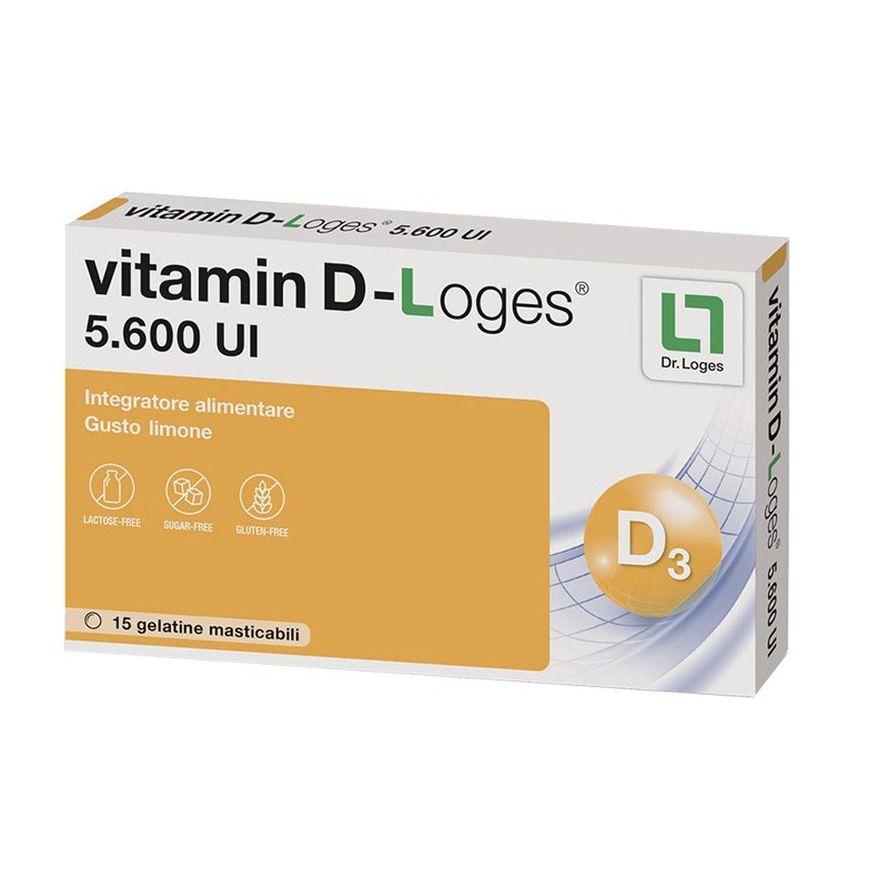 Biofarmex Vitamin D-loges 15 Gelatine Masticabili Gusto Limone - Vitamine e sali minerali - 942304181 - Biofarmex - € 12,71