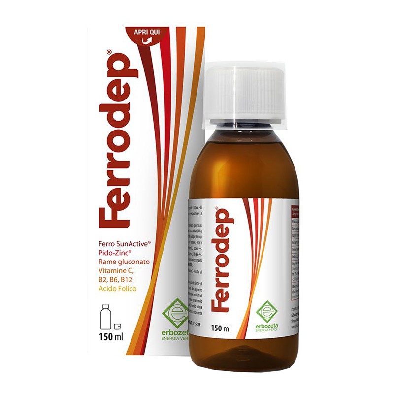 Erbozeta Ferrodep 150ml - Vitamine e sali minerali - 904587399 - Erbozeta - € 13,44