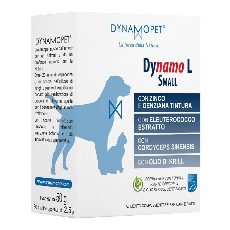 Dynamopet Dynamo L Small 20 Bustine Appetibili Da 2,5 G - Veterinaria - 984575807 - Dynamopet - € 15,02