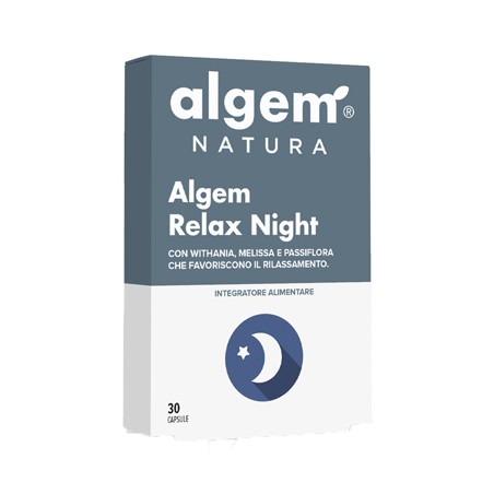 Algem Natura Algem Relax Night 30 Capsule - Integratori per umore, anti stress e sonno - 971341831 - Algem Natura - € 8,94