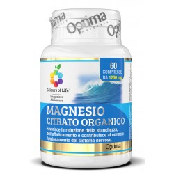 Optima Naturals Colours Of Life Magnesio Citrato Organico 60 Compresse 1200 Mg - Integratori per concentrazione e memoria - 9...