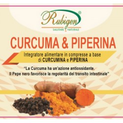 Natur-farma Curcuma & Piperina Rubigen 120 Compresse Da 500 Mg - Integratori - 975699644 - Natur-farma - € 15,77