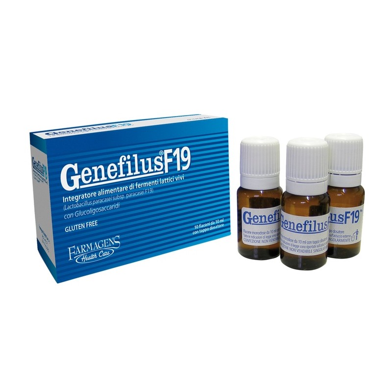 Farmagens Health Care Genefilus F19 10 Flaconi Da 10 Ml - Integratori di fermenti lattici - 973200431 - Farmagens Health Care...