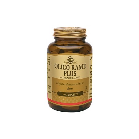 Solgar It. Multinutrient Oligo Rame Plus 100 Tavolette - Vitamine e sali minerali - 901285193 - Solgar - € 15,43