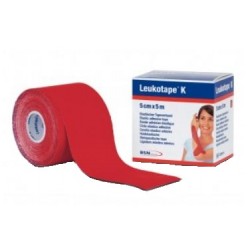 Essity Italy Benda Adesiva Leukotape K Per Taping Fisioterapico Larghezza 5 Cm Lunghezza 5 M Colore Rosso In Rotolo - Medicaz...