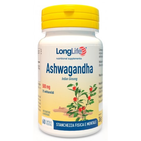 Phoenix - Longlife Longlife Ashwagandha 60 Capsule 500 Mg - Integratori per concentrazione e memoria - 935266229 - Longlife -...