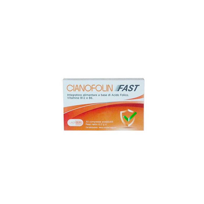 Laerbium Pharma Cianofolin Fast 30 Compresse Orosolubili - Vitamine e sali minerali - 975995782 - Laerbium Pharma - € 16,14
