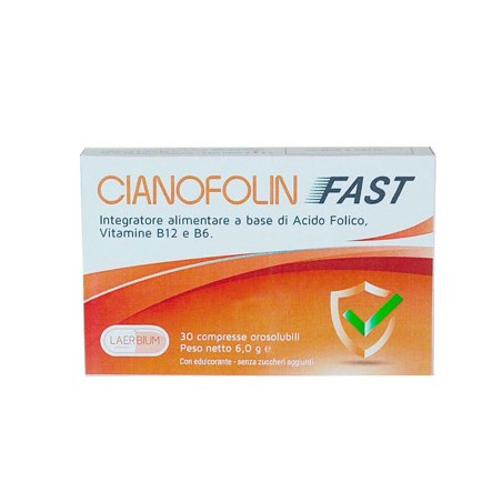 Laerbium Pharma Cianofolin Fast 30 Compresse Orosolubili - Vitamine e sali minerali - 975995782 - Laerbium Pharma - € 16,14