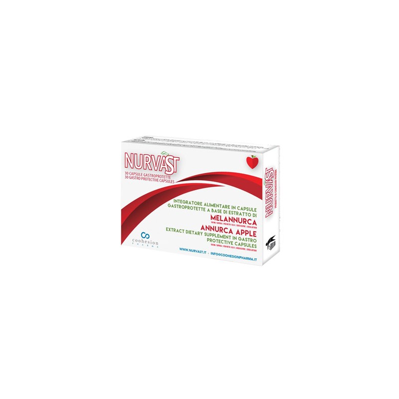 Coohesion Pharma Nurvast 30 Capsule - Integratori per il cuore e colesterolo - 971486547 - Coohesion Pharma - € 15,34