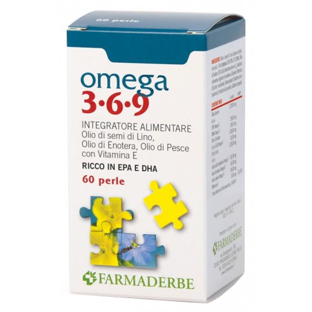 Farmaderbe Omega 3 6 9 60 Perle - Integratori di Omega-3 - 930574292 - Farmaderbe - € 15,77