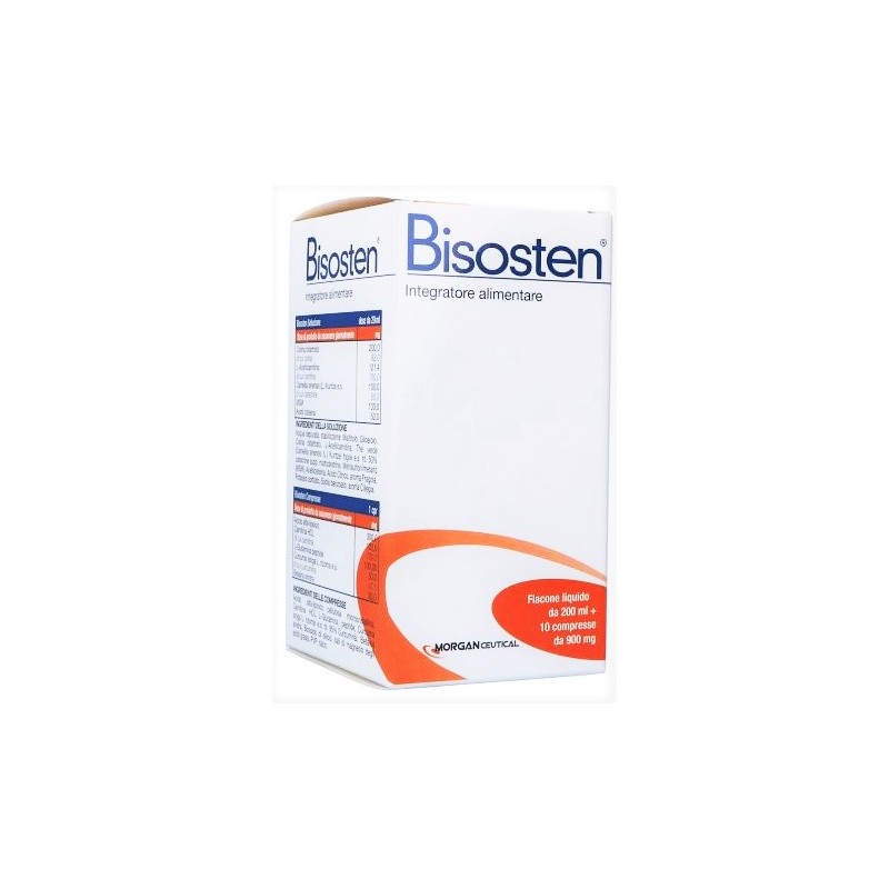 Morganceutical Bisosten 200 Ml + 10 Compresse - Integratori per concentrazione e memoria - 939505145 - Morganceutical - € 17,12