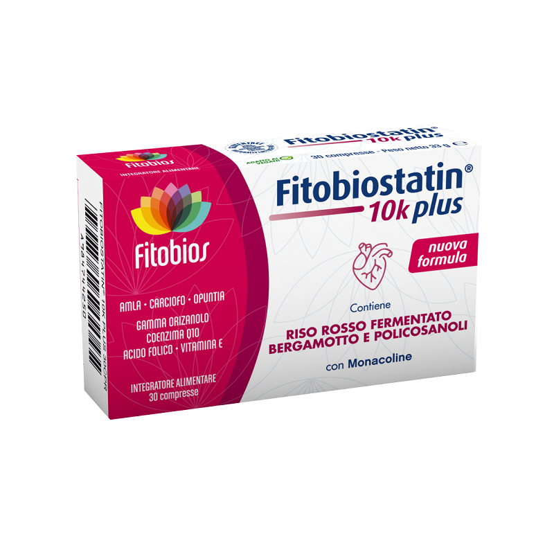 Fitobiostatin 10k Plus 30 Compresse - Integratori per il cuore e colesterolo - 984744250 - Fitobios - € 14,34
