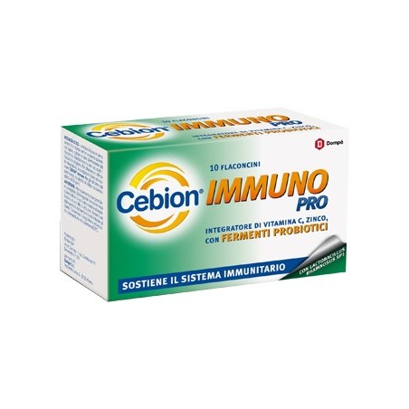 Dompe' Farmaceutici Cebion Immuno Pro 10 Flaconcini 10 Ml Cebion - 1 Dompe' Farmaceutici Cebion Immuno Pro 10 Flaconcini 10 Ml Cebion - 1