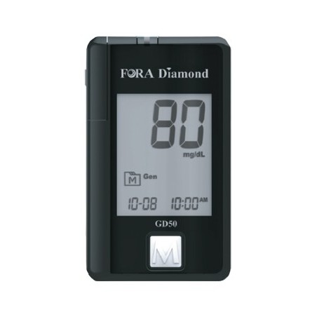 Meter Strisce Misurazione Glicemia Fora Diamond Prima Voice Mini Gd50 25 Pezzi - Misuratori di diabete e glicemia - 923135317...