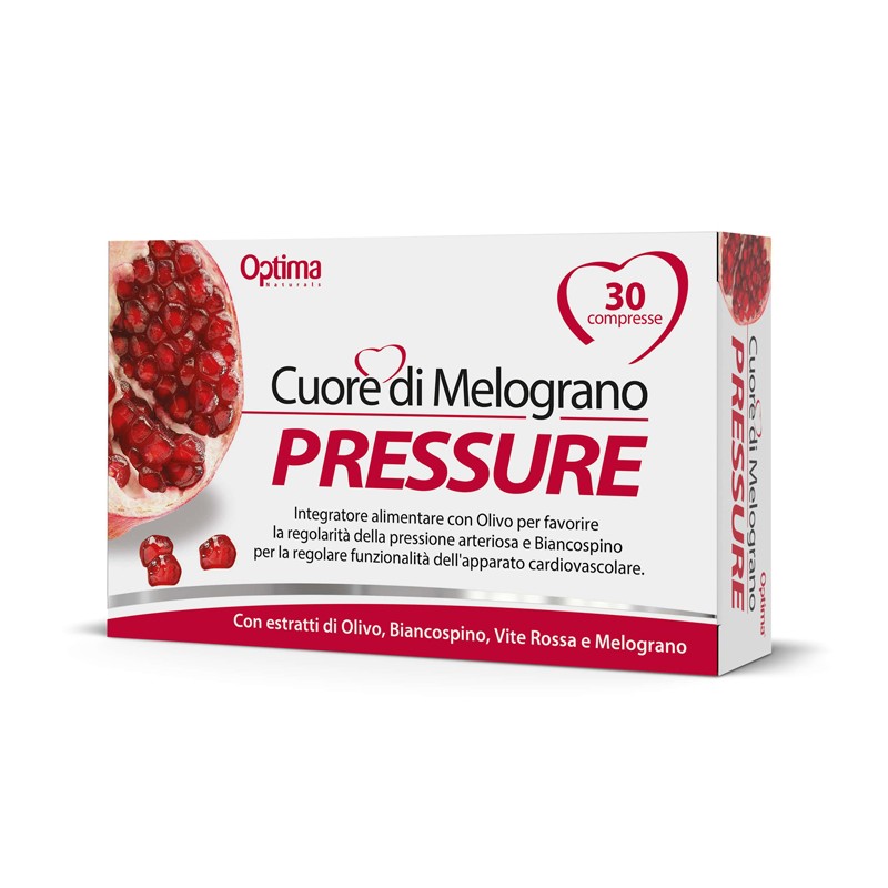 Optima Naturals Cuore Di Melograno Pressure 30 Compresse 1 G - Integratori per il cuore e colesterolo - 922391103 - Optima Na...