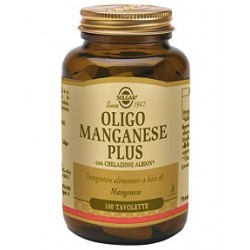Solgar It. Multinutrient Oligo Manganese Plus 100 Tavolette - Integratori per concentrazione e memoria - 901017273 - Solgar -...