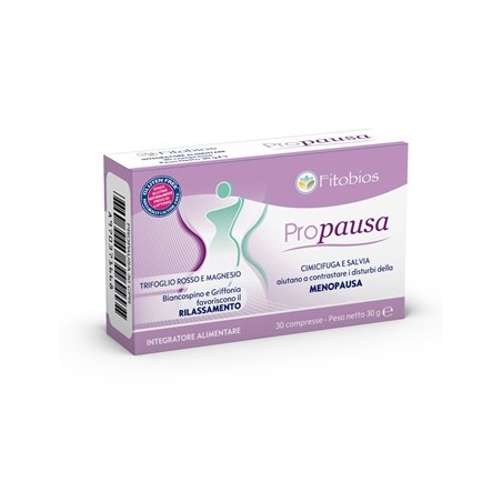 Fitobios Propausa Integratore per Menopausa 30 Compresse - Integratori per ciclo mestruale e menopausa - 970371668 - Fitobios...