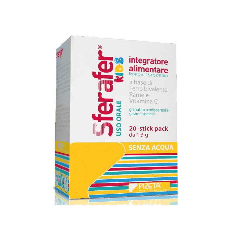 Pizeta Pharma Sferafer Kids 20 Stick Pack - Vitamine e sali minerali - 977631910 - Pizeta Pharma - € 18,05