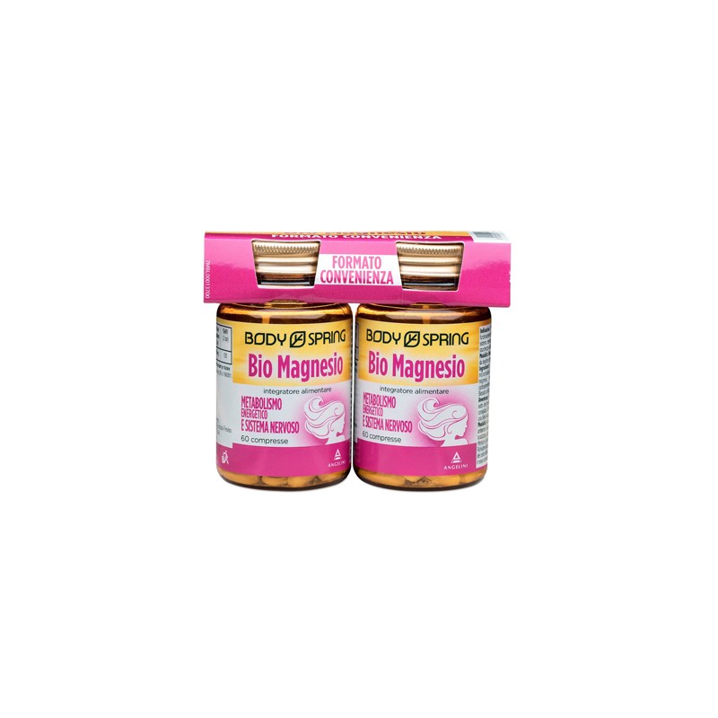 Angelini Body Spring Bipack Soluzione Orale Bio Magnesio 60compresse - Vitamine e sali minerali - 937496812 - Body Spring - €...