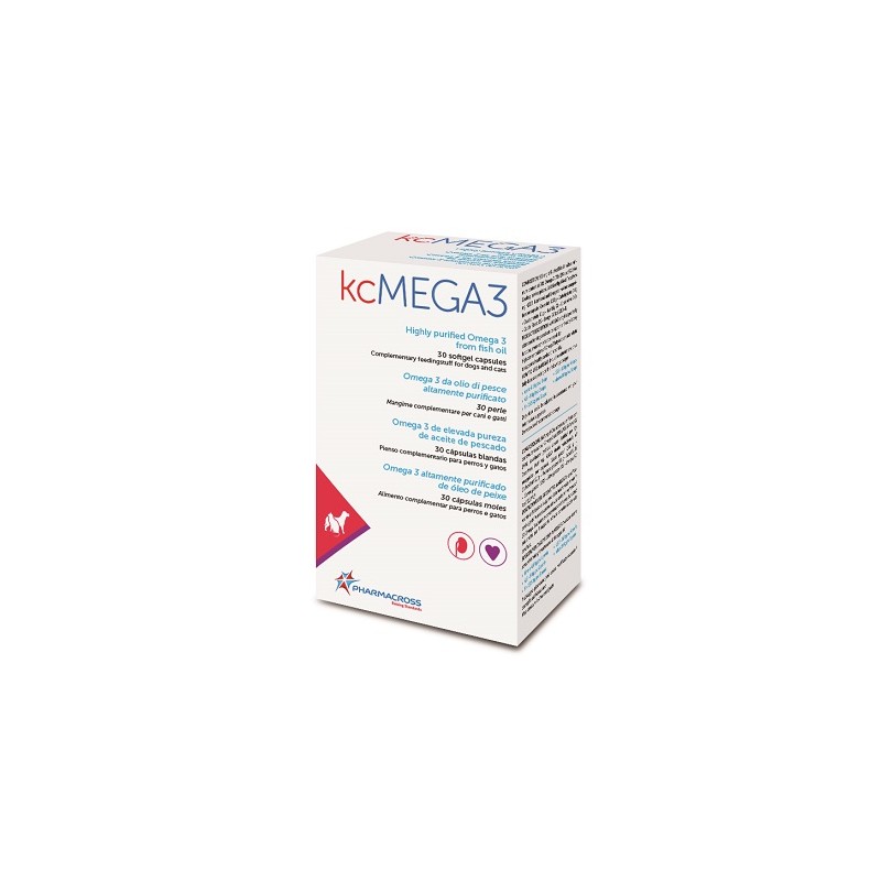 Pharmacross kcMega3 Omega-3 Per Cani e Gatti 30 Perle - Integratori di Omega-3 - 927257749 - Pharmacross Co - € 23,97