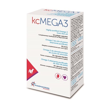 Pharmacross kcMega3 Omega-3 Per Cani e Gatti 30 Perle - Integratori di Omega-3 - 927257749 - Pharmacross Co - € 23,74